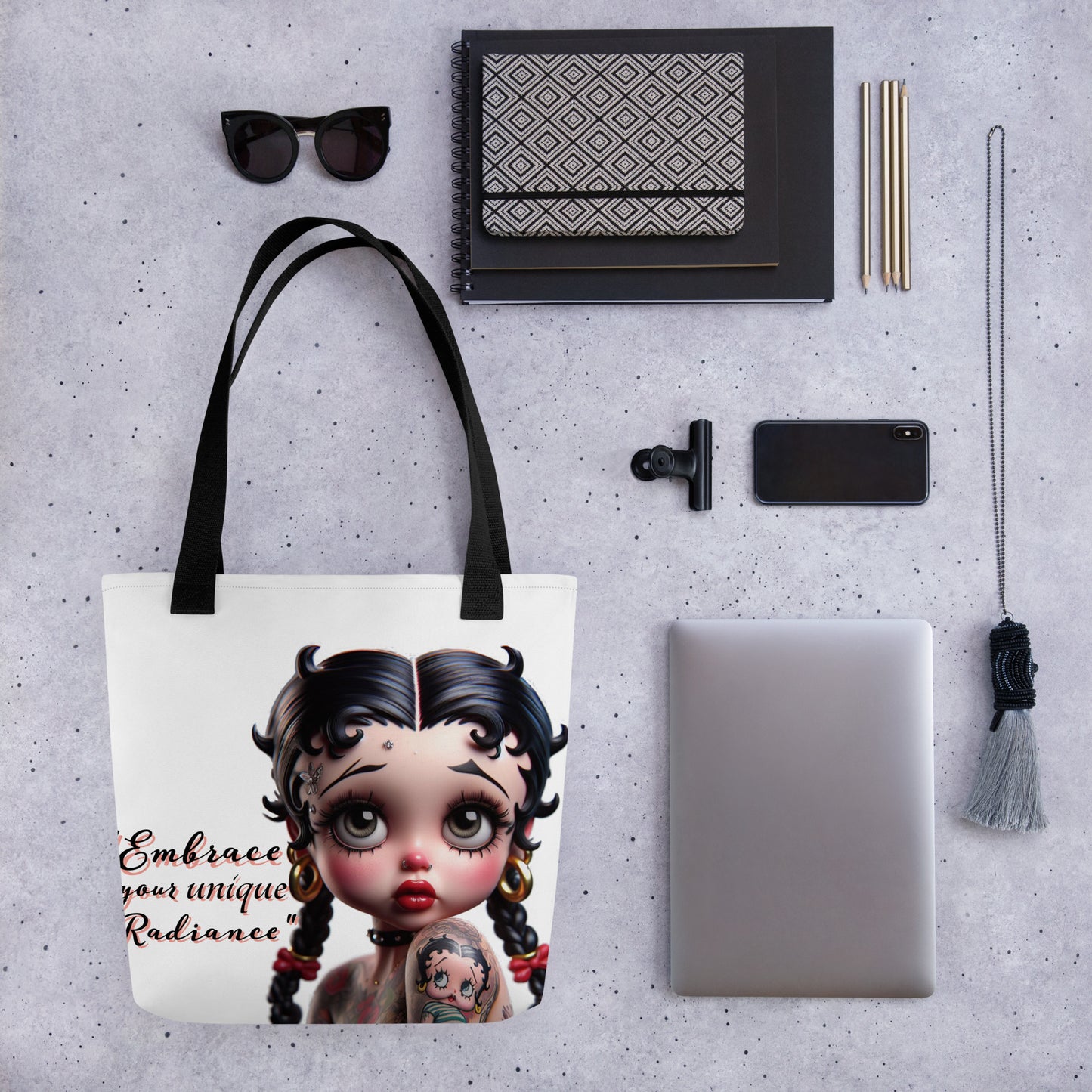 "Embrace your unique radiance" Tote bag