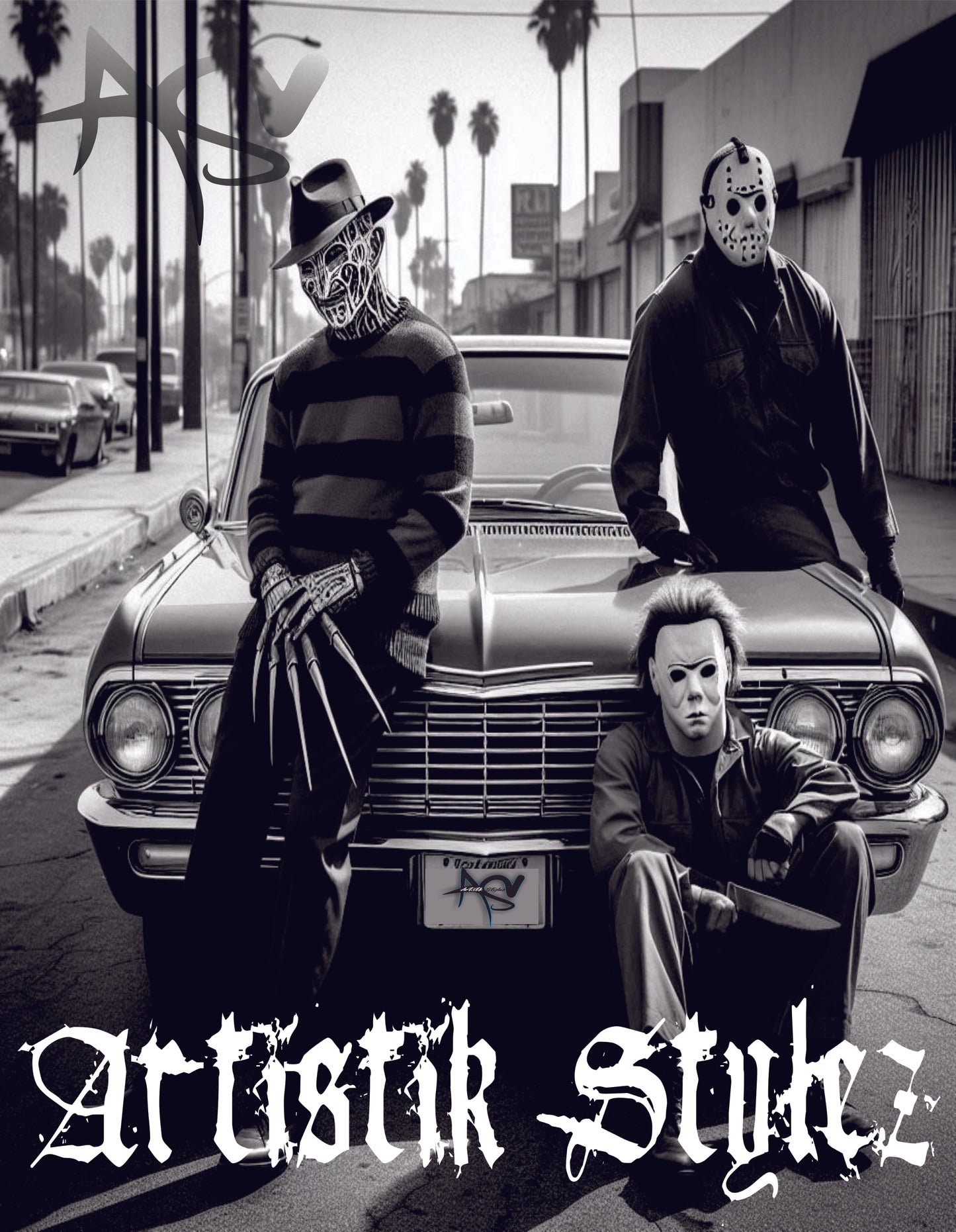 Men's Artistik Stylez Urban Horror Tee (White)