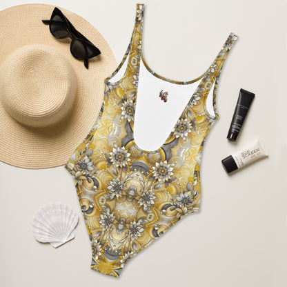 Abstract One-Piece Swimsuit