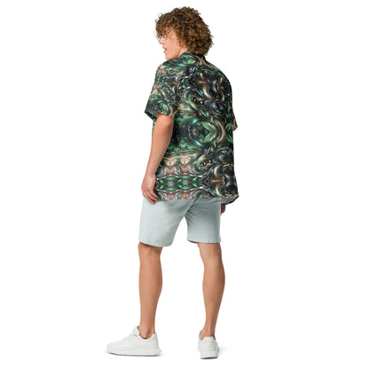 Abstract Emerald Green Men Shirt