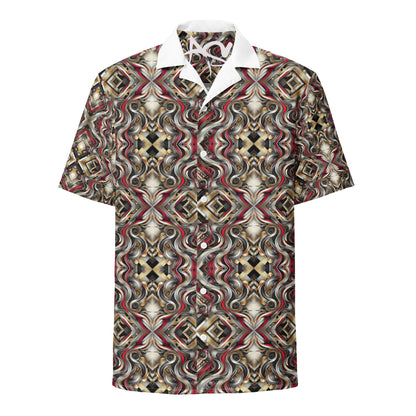 Men's Abstract Button Up