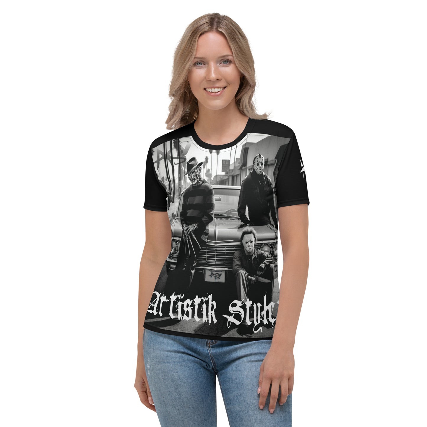 Women's Artistik Stylez Urban Horror Tee (Black)