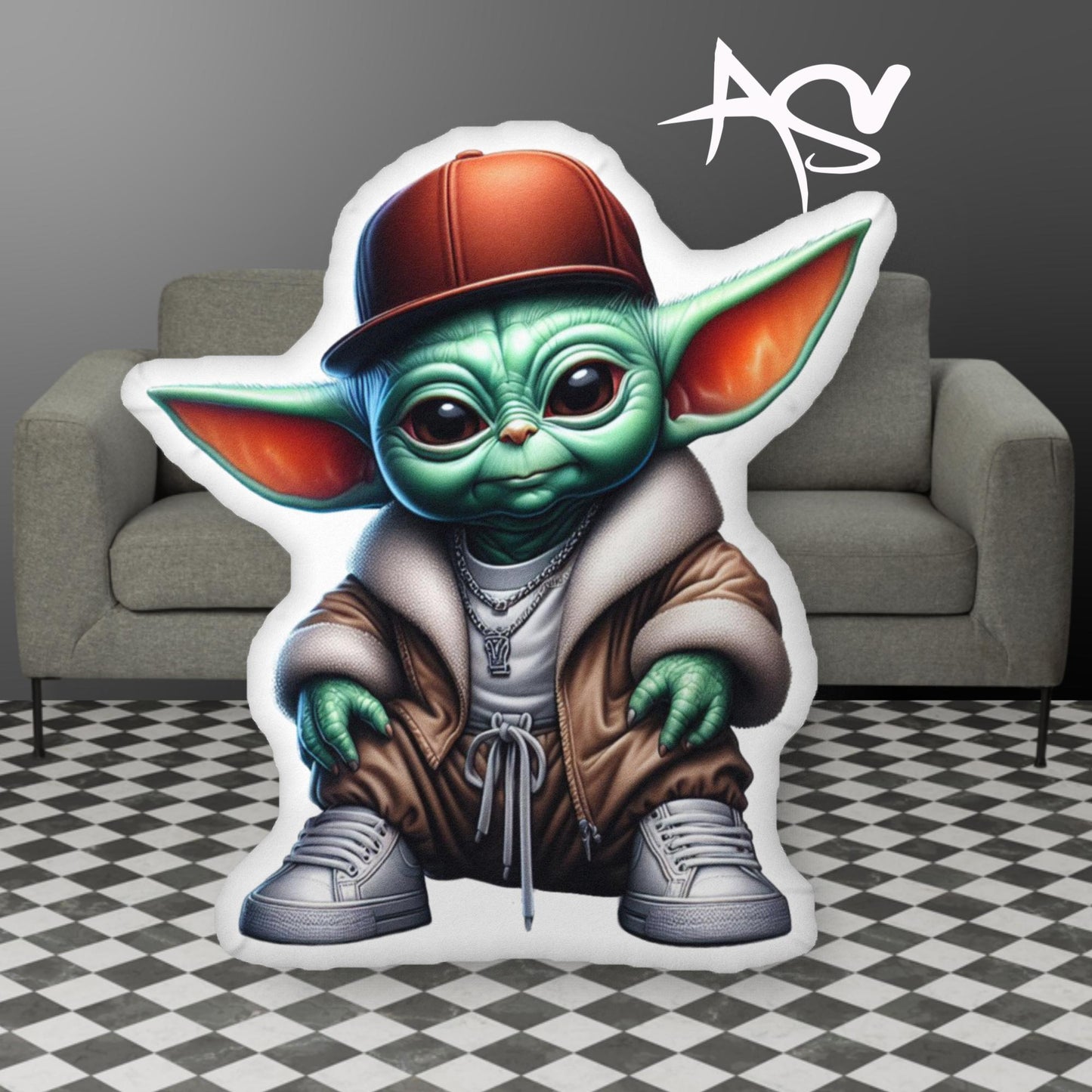 Artistik Baby Yoda Custom-shaped pillow